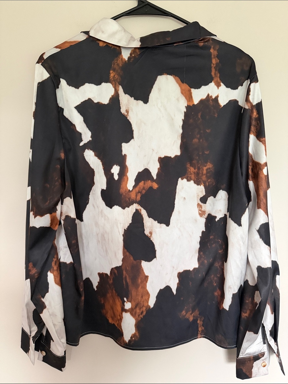 Abstract Cowprint Button-Up Shirt - Picture 2 of 5